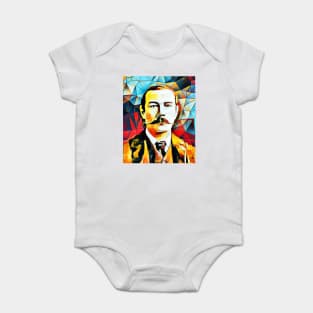 Arthur Conan Doyle Abstract Portrait | Arthur Conan Doyle Artwork 15 Baby Bodysuit